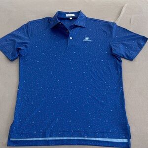 Peter Millar Navy Patterned Polo Shirt- Concession Golf Course